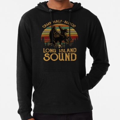 Vintage Percy Jackson Camp Half Blood Long Island Sound Sunset Hoodie