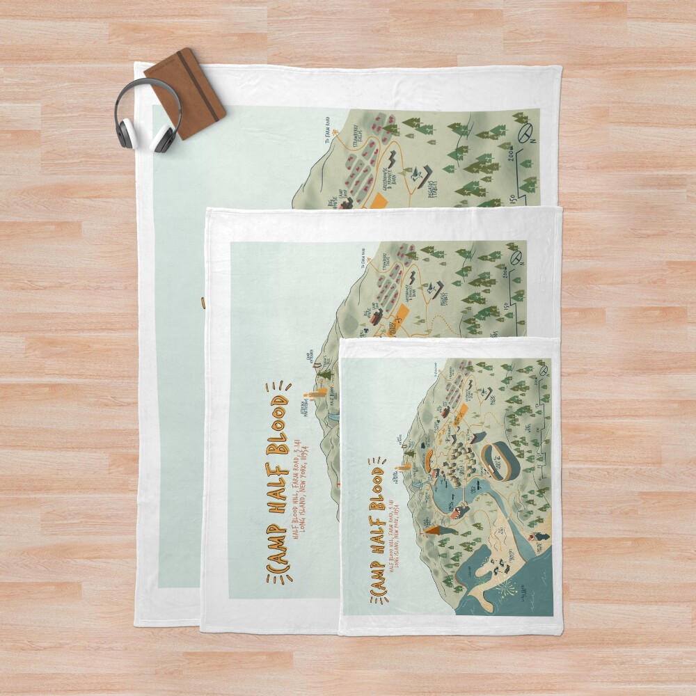 Map Of Camp Half Blood Throw Blanket - Image 3