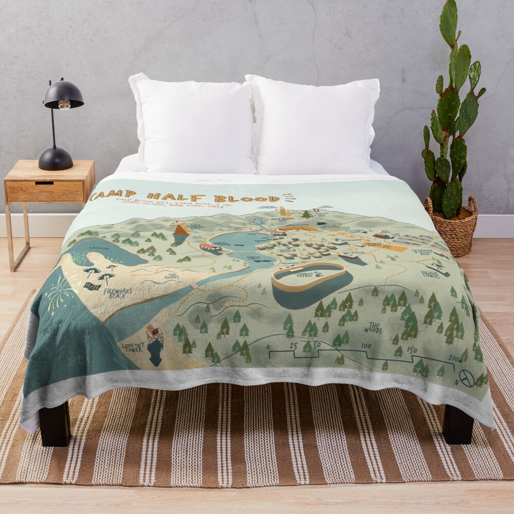 Map Of Camp Half Blood Throw Blanket