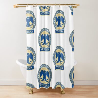 Percy Jackson Athena Cabin Nameplate Shower Curtain