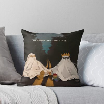 My Spooky Significant Annoyance And The Ghost Photoshoot Trend Throw Pillow